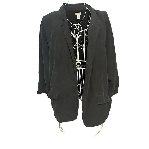 Beautiful CHICO’S CHICO'S Open Topper Top-Layer Jacket Blazer Dolman Sleeve Char - Picture 1 of 7